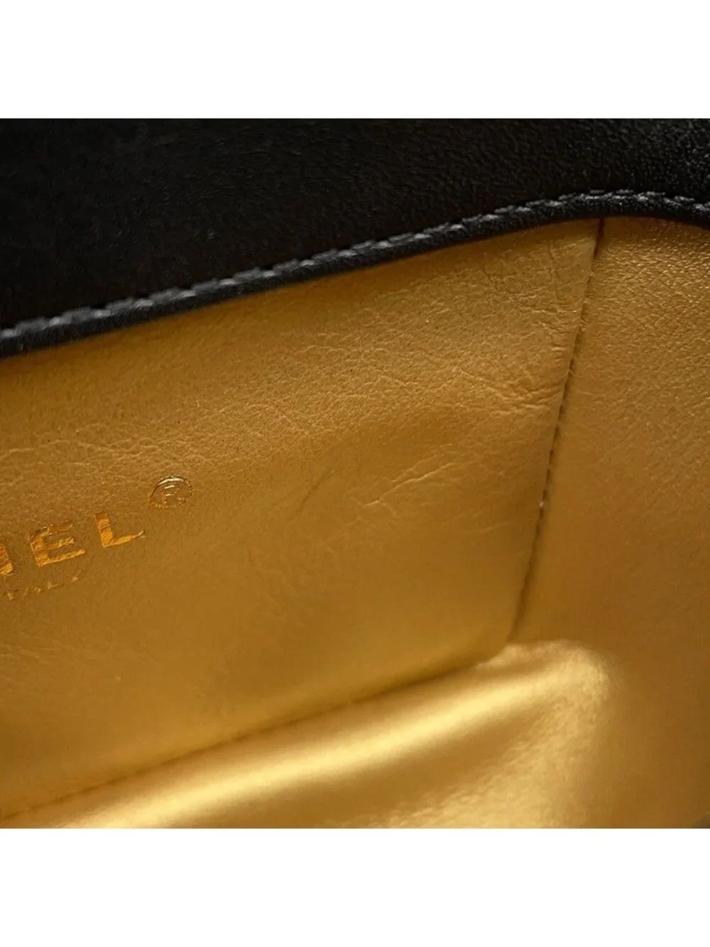 Chanel Chain Shoulder Bag Quilted CC Logo Lambskin Black